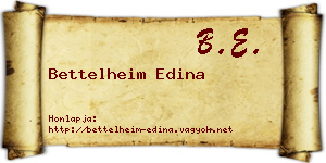Bettelheim Edina névjegykártya